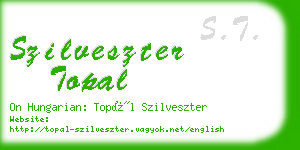 szilveszter topal business card